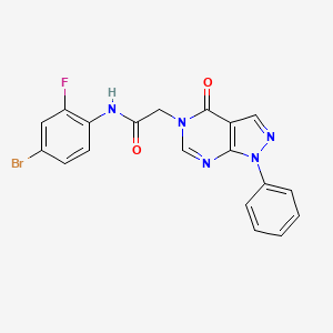 molecular formula C19H13BrFN5O2 B5191483 N-(4-bromo-2-fluorophenyl)-2-(4-oxo-1-phenyl-1,4-dihydro-5H-pyrazolo[3,4-d]pyrimidin-5-yl)acetamide 