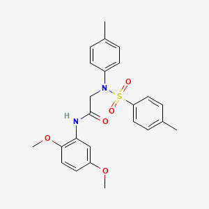 molecular formula C24H26N2O5S B5191555 N~1~-(2,5-dimethoxyphenyl)-N~2~-(4-methylphenyl)-N~2~-[(4-methylphenyl)sulfonyl]glycinamide 