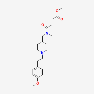 molecular formula C21H32N2O4 B5191678 methyl 4-[({1-[2-(4-methoxyphenyl)ethyl]-4-piperidinyl}methyl)(methyl)amino]-4-oxobutanoate 