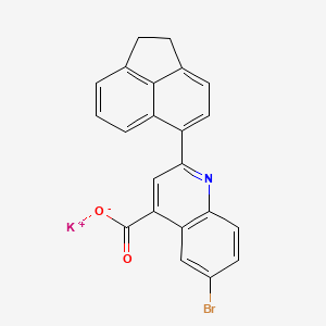 molecular formula C22H13BrKNO2 B5191688 Potassium;6-bromo-2-(1,2-dihydroacenaphthylen-5-yl)quinoline-4-carboxylate 
