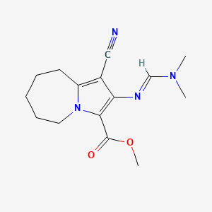 molecular formula C15H20N4O2 B5191833 methyl 1-cyano-2-(dimethylaminomethylideneamino)-6,7,8,9-tetrahydro-5H-pyrrolo[1,2-a]azepine-3-carboxylate 