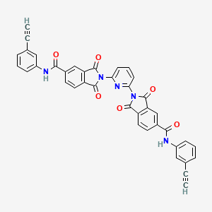 molecular formula C39H21N5O6 B5191958 N-(3-ETHYNYLPHENYL)-2-(6-{5-[(3-ETHYNYLPHENYL)CARBAMOYL]-1,3-DIOXO-2,3-DIHYDRO-1H-ISOINDOL-2-YL}PYRIDIN-2-YL)-1,3-DIOXO-2,3-DIHYDRO-1H-ISOINDOLE-5-CARBOXAMIDE 