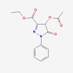 molecular formula C14H14N2O5 B5191979 ethyl 4-(acetyloxy)-5-oxo-1-phenyl-4,5-dihydro-1H-pyrazole-3-carboxylate 