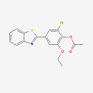 molecular formula C17H14BrNO3S B5191983 [4-(1,3-Benzothiazol-2-yl)-2-bromo-6-ethoxyphenyl] acetate 