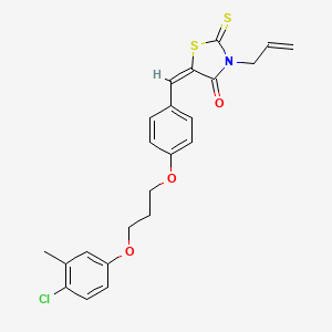 molecular formula C23H22ClNO3S2 B5191998 3-allyl-5-{4-[3-(4-chloro-3-methylphenoxy)propoxy]benzylidene}-2-thioxo-1,3-thiazolidin-4-one 