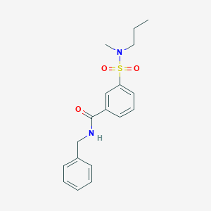 molecular formula C18H22N2O3S B5192338 N-benzyl-3-[methyl(propyl)sulfamoyl]benzamide 