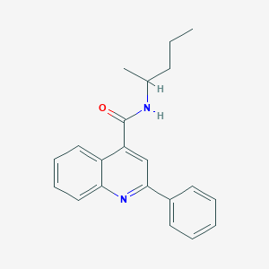 molecular formula C21H22N2O B5192350 N-(pentan-2-yl)-2-phenylquinoline-4-carboxamide 