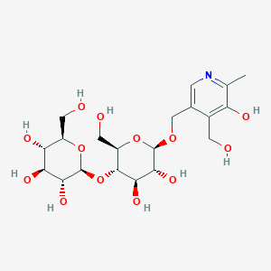molecular formula C20H31NO13 B051924 (2S,3R,4S,5S,6R)-2-[(2R,3S,4R,5R,6R)-4,5-dihydroxy-6-[[5-hydroxy-4-(hydroxymethyl)-6-methylpyridin-3-yl]methoxy]-2-(hydroxymethyl)oxan-3-yl]oxy-6-(hydroxymethyl)oxane-3,4,5-triol CAS No. 116169-14-3