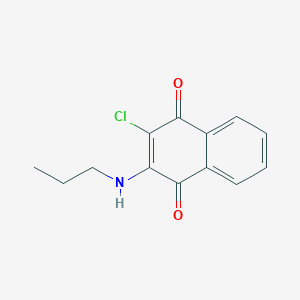 molecular formula C13H12ClNO2 B5192421 2-Chloro-3-(propylamino)naphthalene-1,4-dione CAS No. 22272-27-1