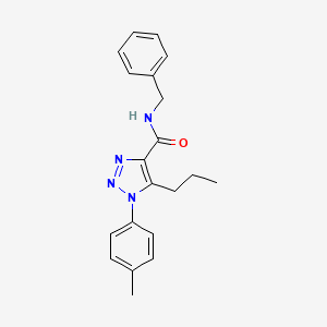 molecular formula C20H22N4O B5192434 N-benzyl-1-(4-methylphenyl)-5-propyltriazole-4-carboxamide 