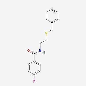 molecular formula C16H16FNOS B5192436 N-[2-(benzylthio)ethyl]-4-fluorobenzamide 