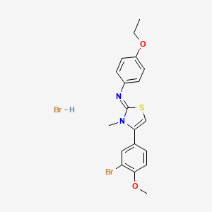 molecular formula C19H20Br2N2O2S B5192622 N-[4-(3-bromo-4-methoxyphenyl)-3-methyl-1,3-thiazol-2(3H)-ylidene]-4-ethoxyaniline hydrobromide 