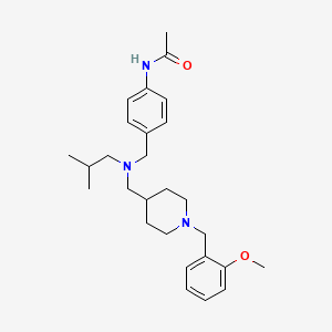 molecular formula C27H39N3O2 B5192768 N-[4-[[[1-[(2-methoxyphenyl)methyl]piperidin-4-yl]methyl-(2-methylpropyl)amino]methyl]phenyl]acetamide 