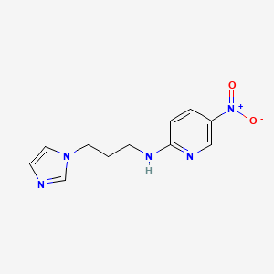 molecular formula C11H13N5O2 B5192808 N-(3-imidazol-1-ylpropyl)-5-nitropyridin-2-amine 