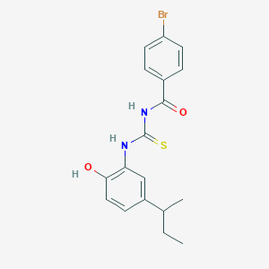 molecular formula C18H19BrN2O2S B5192835 4-bromo-N-{[5-(butan-2-yl)-2-hydroxyphenyl]carbamothioyl}benzamide 