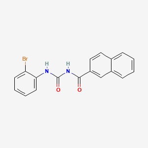 molecular formula C18H13BrN2O2 B5192844 N-[(2-bromophenyl)carbamoyl]naphthalene-2-carboxamide 