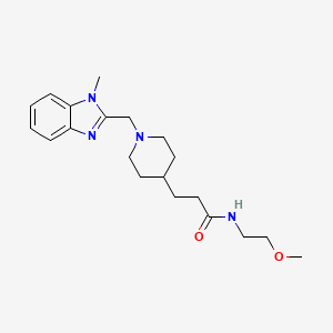 molecular formula C20H30N4O2 B5192856 N-(2-methoxyethyl)-3-{1-[(1-methyl-1H-benzimidazol-2-yl)methyl]-4-piperidinyl}propanamide 