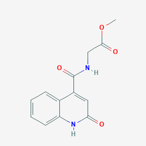 molecular formula C13H12N2O4 B5192865 Methyl 2-[(2-oxo-1,2-dihydroquinolin-4-yl)formamido]acetate 