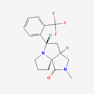 molecular formula C17H19F3N2O B5192967 (1S,5S,7S)-3-methyl-7-[2-(trifluoromethyl)phenyl]-3,8-diazatricyclo[6.3.0.01,5]undecan-2-one 