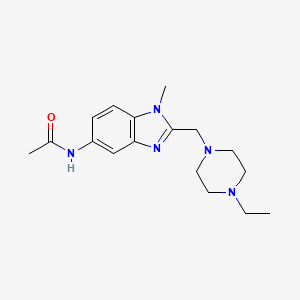 molecular formula C17H25N5O B5192987 N-{2-[(4-Ethylpiperazin-1-YL)methyl]-1-methyl-1H-1,3-benzodiazol-5-YL}acetamide 