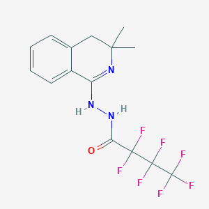 molecular formula C15H14F7N3O B5192992 N'-(3,3-dimethyl-3,4-dihydro-1(2H)-isoquinolinylidene)-2,2,3,3,4,4,4-heptafluorobutanohydrazide CAS No. 304435-60-7