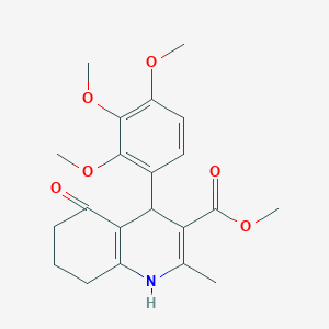 molecular formula C21H25NO6 B5193046 Methyl 2-methyl-5-oxo-4-(2,3,4-trimethoxyphenyl)-1,4,5,6,7,8-hexahydroquinoline-3-carboxylate 