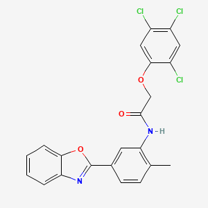 molecular formula C22H15Cl3N2O3 B5193166 N-[5-(1,3-benzoxazol-2-yl)-2-methylphenyl]-2-(2,4,5-trichlorophenoxy)acetamide 