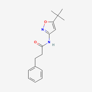 molecular formula C16H20N2O2 B5193183 N-(5-tert-butyl-1,2-oxazol-3-yl)-3-phenylpropanamide 
