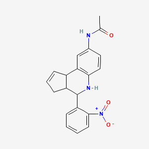molecular formula C20H19N3O3 B5193311 N-[4-(2-nitrophenyl)-3a,4,5,9b-tetrahydro-3H-cyclopenta[c]quinolin-8-yl]acetamide 