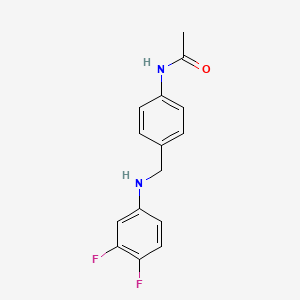 molecular formula C15H14F2N2O B5193312 N-[4-[(3,4-difluoroanilino)methyl]phenyl]acetamide 