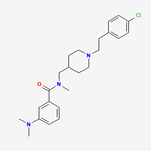 molecular formula C24H32ClN3O B5193391 N-[[1-[2-(4-chlorophenyl)ethyl]piperidin-4-yl]methyl]-3-(dimethylamino)-N-methylbenzamide 