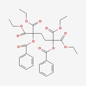 molecular formula C30H34O12 B5193510 Tetraethyl 1,4-dibenzoyloxybutane-1,1,4,4-tetracarboxylate 