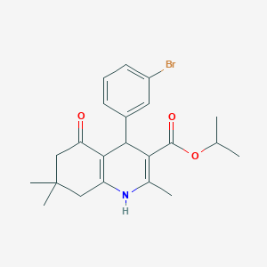 molecular formula C22H26BrNO3 B5193725 Propan-2-yl 4-(3-bromophenyl)-2,7,7-trimethyl-5-oxo-1,4,5,6,7,8-hexahydroquinoline-3-carboxylate CAS No. 4221-47-0