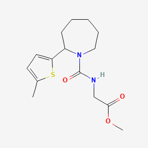 molecular formula C15H22N2O3S B5193871 Methyl 2-{[2-(5-methylthiophen-2-YL)azepane-1-carbonyl]amino}acetate 