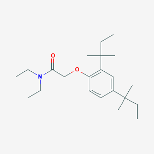 molecular formula C22H37NO2 B051940 Acetamide, 2-[2,4-bis(1,1-dimethylpropyl)phenoxy]-N,N-diethyl- CAS No. 115241-77-5