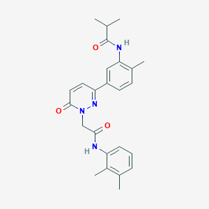 molecular formula C25H28N4O3 B5194147 N-[5-(1-{2-[(2,3-dimethylphenyl)amino]-2-oxoethyl}-6-oxo-1,6-dihydropyridazin-3-yl)-2-methylphenyl]-2-methylpropanamide 