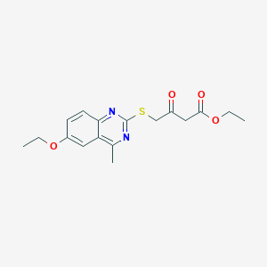 molecular formula C17H20N2O4S B5194227 Ethyl 4-((6-ethoxy-4-methylquinazolin-2-yl)thio)-3-oxobutanoate CAS No. 6105-58-4