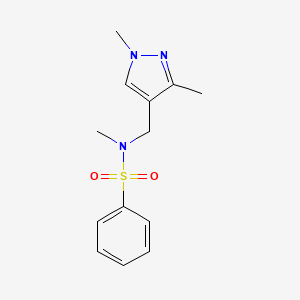 molecular formula C13H17N3O2S B5194283 N~1~-[(1,3-DIMETHYL-1H-PYRAZOL-4-YL)METHYL]-N~1~-METHYL-1-BENZENESULFONAMIDE 