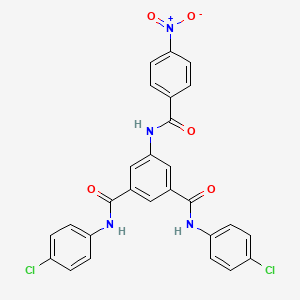 molecular formula C27H18Cl2N4O5 B5194302 N,N-BIS(4-CHLOROPHENYL)-5-[(4-NITROBENZOYL)AMINO]ISOPHTHALAMIDE 