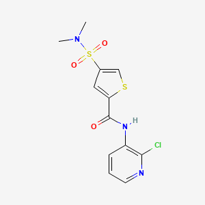 molecular formula C12H12ClN3O3S2 B5194364 N-(2-chloropyridin-3-yl)-4-(dimethylsulfamoyl)thiophene-2-carboxamide 