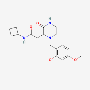 molecular formula C19H27N3O4 B5194437 N-cyclobutyl-2-[1-[(2,4-dimethoxyphenyl)methyl]-3-oxopiperazin-2-yl]acetamide 