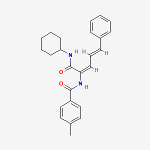 molecular formula C25H28N2O2 B5194453 N-[(2E,4E)-1-(cyclohexylamino)-1-oxo-5-phenylpenta-2,4-dien-2-yl]-4-methylbenzamide 