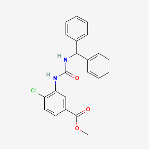 molecular formula C22H19ClN2O3 B5194842 Methyl 3-(benzhydrylcarbamoylamino)-4-chlorobenzoate 