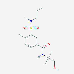 molecular formula C16H26N2O4S B5195241 N-(1-hydroxy-2-methylpropan-2-yl)-4-methyl-3-[methyl(propyl)sulfamoyl]benzamide 
