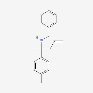 molecular formula C19H23N B5195298 N-benzyl-2-(4-methylphenyl)pent-4-en-2-amine 