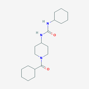 molecular formula C19H33N3O2 B5195359 N-CYCLOHEXYL-N'-[1-(CYCLOHEXYLCARBONYL)-4-PIPERIDYL]UREA 