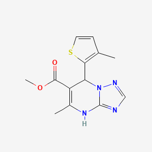 molecular formula C13H14N4O2S B5195403 Methyl 5-methyl-7-(3-methylthiophen-2-yl)-4,7-dihydro-[1,2,4]triazolo[1,5-a]pyrimidine-6-carboxylate 
