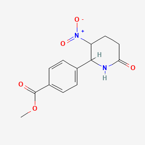 molecular formula C13H14N2O5 B5195603 Methyl 4-(3-nitro-6-oxopiperidin-2-yl)benzoate 