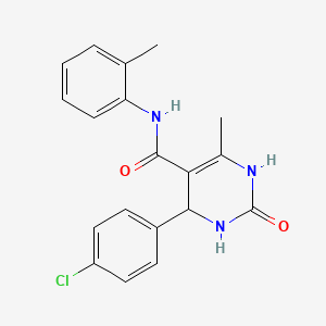 B5195672 4-(4-chlorophenyl)-6-methyl-N-(2-methylphenyl)-2-oxo-1,2,3,4-tetrahydro-5-pyrimidinecarboxamide CAS No. 5678-81-9