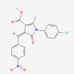 molecular formula C20H15ClN2O5 B5195812 methyl (4Z)-1-(4-chlorophenyl)-2-methyl-4-(4-nitrobenzylidene)-5-oxo-4,5-dihydro-1H-pyrrole-3-carboxylate 